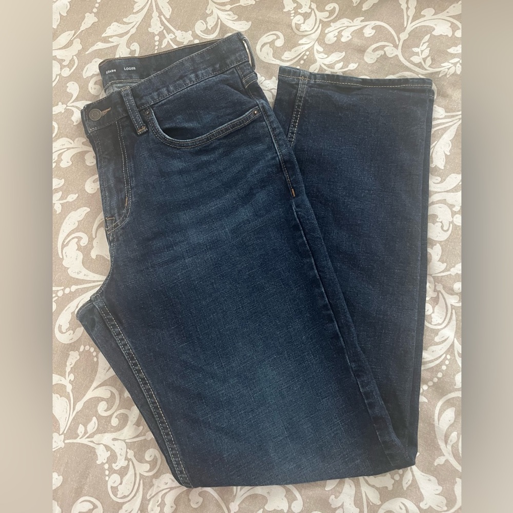 Old Navy Men’s Loose cut jean, 33x34, dark wash